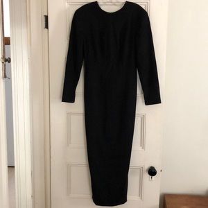 Eva Chun black cashmere and silk dress